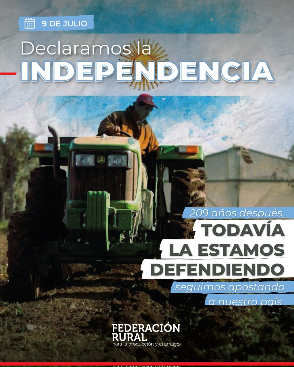 ¡Feliz día de la independencia que 209 años después, más que nunca, necesitamos!

Leé el texto completo acá: instagram.com/p/DL5Q3vwxzUL/…