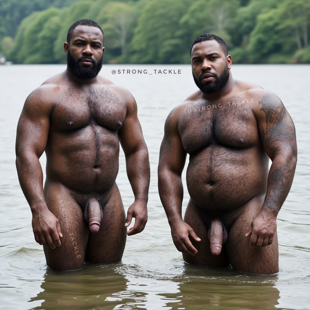 Wataa #nudeinnature #musclebear #nudemen #nakedmen #aigenerated