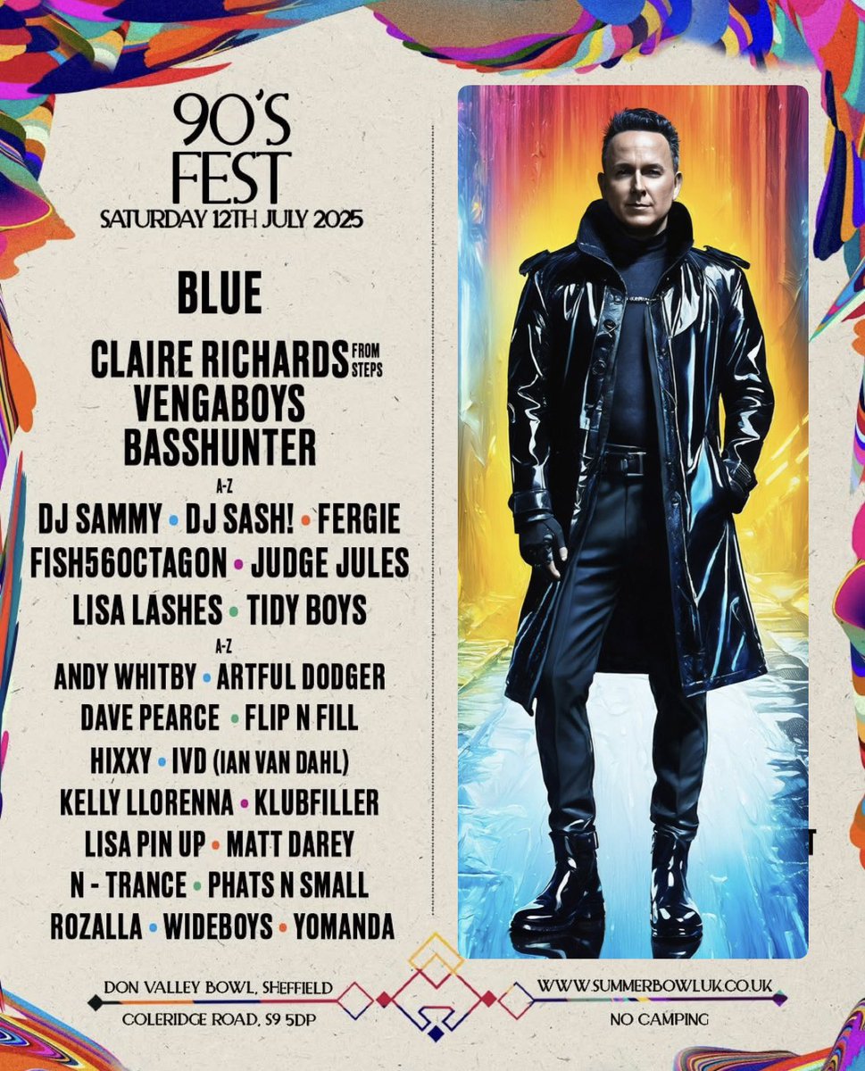 Hello Sheffield i see you on Saturday !!! Stage time is 18:00 !!!