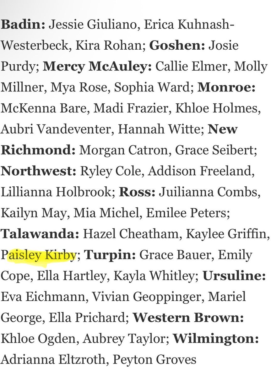 Really cool seeing that I was selected honorable mention on the Cincinnati Enquirer’s All City list. Thank you <a href="/Enquirer/">Enquirer</a> for the recognition! Congrats to all of my school and summer ball teammates who were also recognized! 🥎 😎