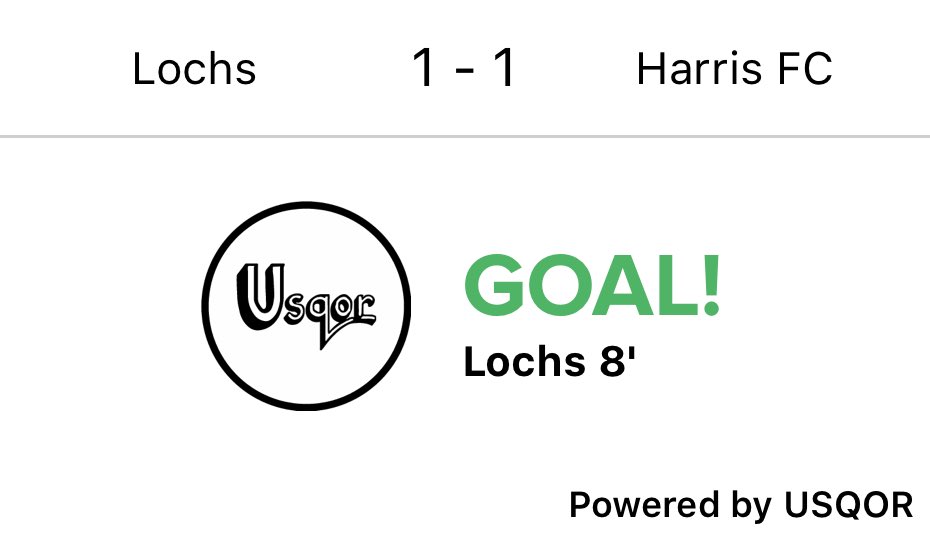 Michael peel with the equaliser for lochs