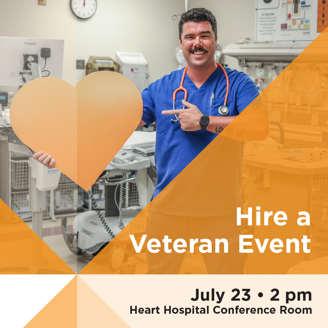 utmedicalcenter (@utmedicalcenter) on Twitter photo š§”š©ŗ Join us on July 23 at 2 pm for our Hire a Veteran event in honor of National Hire a Veteran Day!
RSVP: bit.ly/3IflUOB
Questions? Call 865-305-4521 or email hremployment@utmck.edu.
#UTMedicalCenter #HiringKnoxville #HireaVeteran #Proud2BeUTMC š§”š©ŗ Join us on July 23 at 2 pm for our Hire a Veteran event in honor of National Hire a Veteran Day!
RSVP: bit.ly/3IflUOB
Questions? Call 865-305-4521 or email hremployment@utmck.edu.
#UTMedicalCenter #HiringKnoxville #HireaVeteran #Proud2BeUTMC