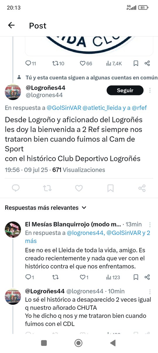 FanUDL's tweet photo. Si lo hacen en Lleida, son bienvenidos. Si el Varea no puede competir y tiene que llamarse UD Logroñés es malo. La doble vara de medir... https://t.co/D8r6kTpmNi