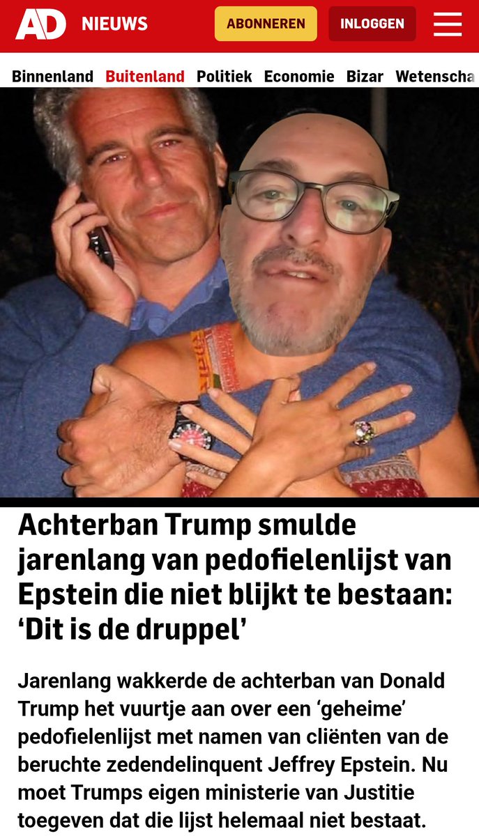 De pedofielenlijst van Epstein blijkt niet te bestaan.