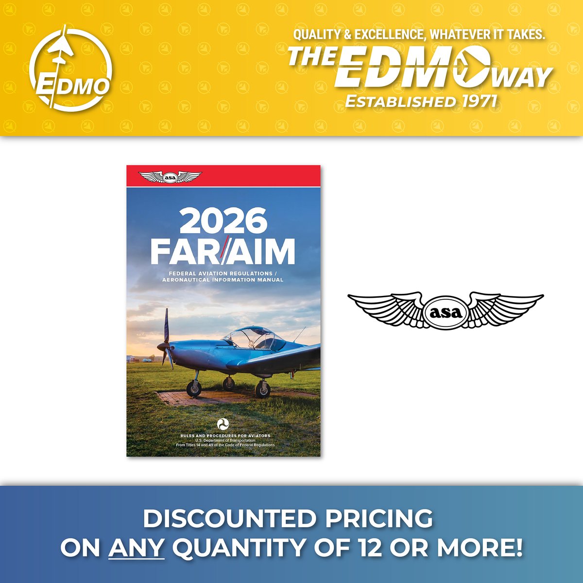 Get exam-ready with the 2026 ASA Aviation Mechanic Test Guides. General, Airframe, &amp; Powerplant editions will be available soon! Each guide includes 5 FREE online practice tests. Plus, pre-order the 2026 FAR/AIM before July 10th and save on any quantity of 12 or more! #EDMO #ASA