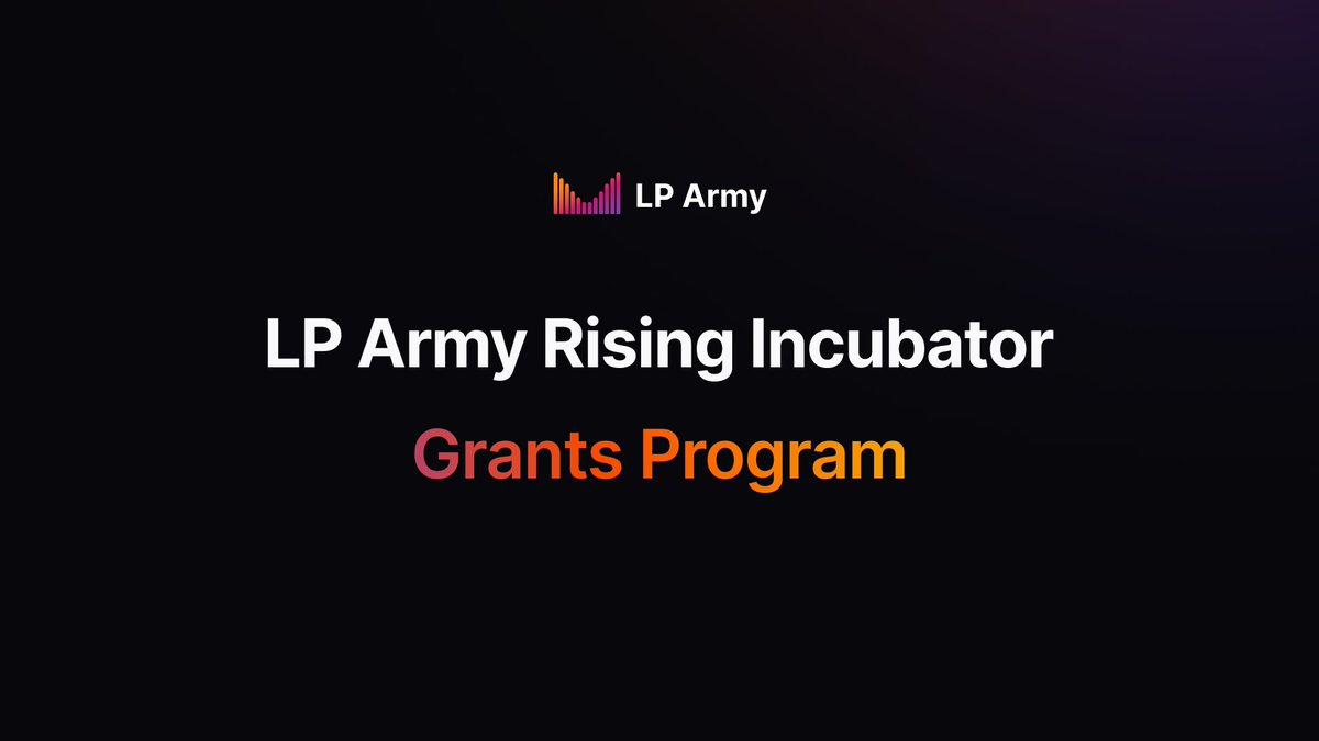 Introducing the LP Army Rising Incubator Grants Program.

The LP Army isn’t just made up of LPs — it’s a growing network of builders and developers building on top of Meteora.

We’re providing the firepower to take their ideas to the next level. 👇