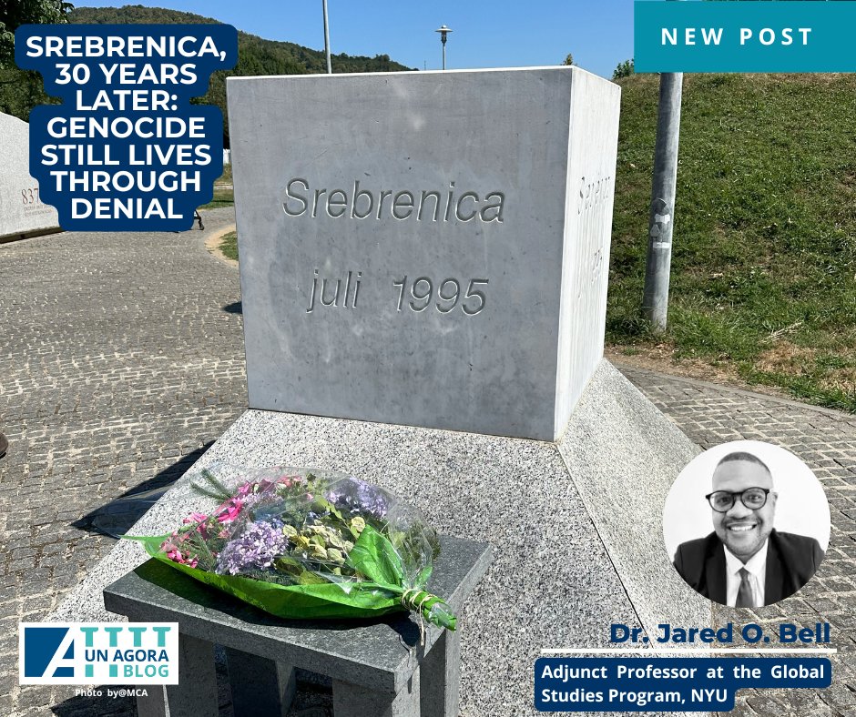 KAS New York Office (@kas_ny) on Twitter photo July 11 marks the 30th anniversary of the genocide in #Srebrenica. We have invited Dr. Jared O. Bell <a href="/dr_bell1/">Dr.Jared O. Bell</a>, a global expert, to reflect on this day in our #UNAgoraBlog.
#Srebrenica30
#KAS4Multilateralism
#KAS4RuleofLaw
#KAS4Democracy
✍️shorturl.at/M9K4l July 11 marks the 30th anniversary of the genocide in #Srebrenica. We have invited Dr. Jared O. Bell <a href="/dr_bell1/">Dr.Jared O. Bell</a>, a global expert, to reflect on this day in our #UNAgoraBlog.
#Srebrenica30
#KAS4Multilateralism
#KAS4RuleofLaw
#KAS4Democracy
✍️shorturl.at/M9K4l