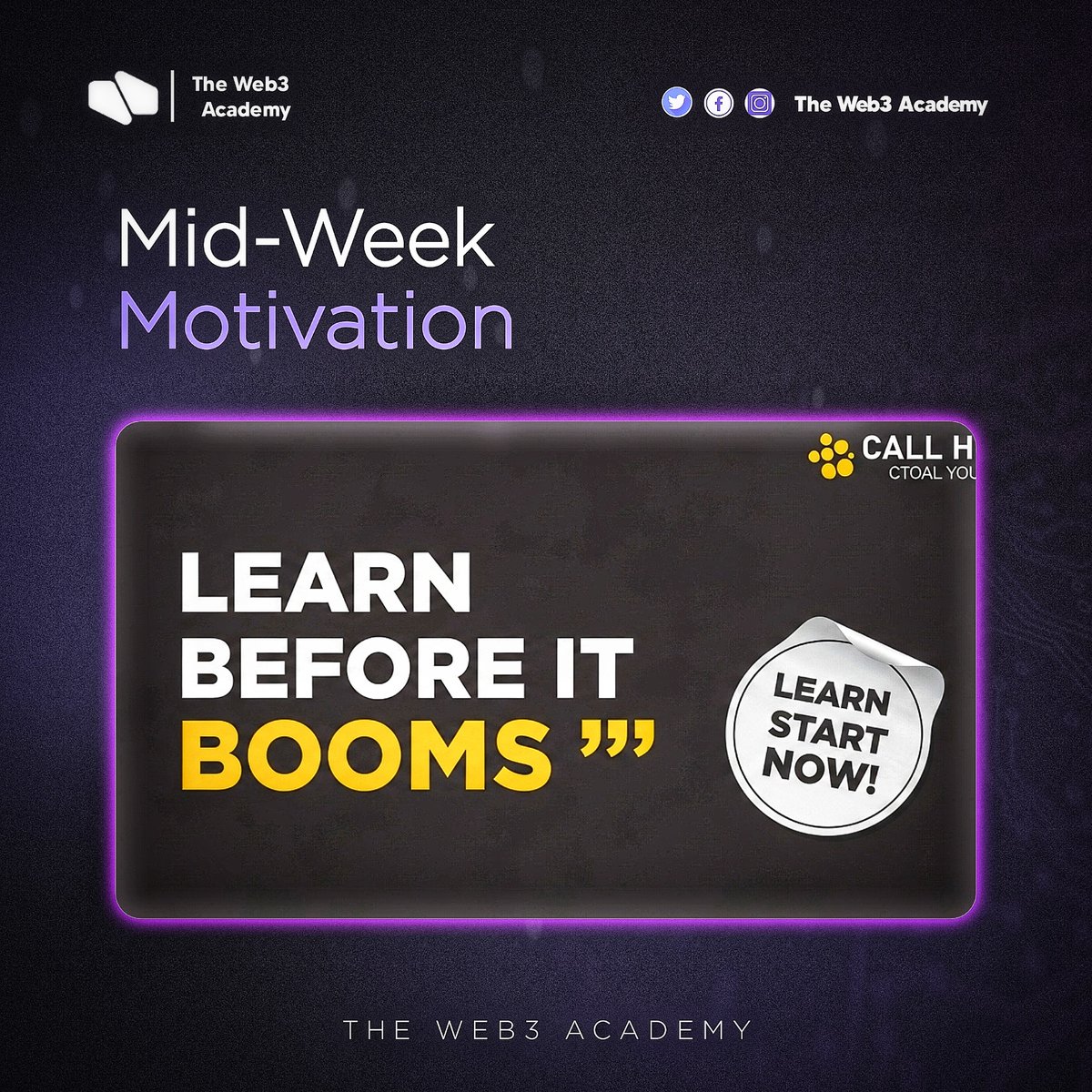 TheWeb3Academyy's tweet photo. 🚨 Midweek Motivation 🚨
The last bull run made millionaires. The next one will make experts.
📚 Learn Web3 before it booms again.
Because when the hype returns, the prepared will thrive — not the lucky.
Start with our free guide in pinned post.
#Web3Academy #LearnWeb3 https://t.co/DgH4MPbKsD