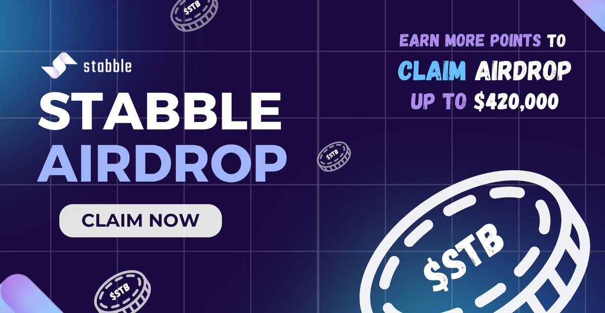 GborSzakl1's tweet image. 🚨 Stabble Airdrop LIVE! Earn $STB by swapping &amp;amp; adding liquidity 📷 📷app.stabble.org/?referrer=Bajc… 📷 10% bonus if you use this link! 📷 Airdrop is ongoing – don’t miss it! #Stabble#Airdrop #Solana #DeFi