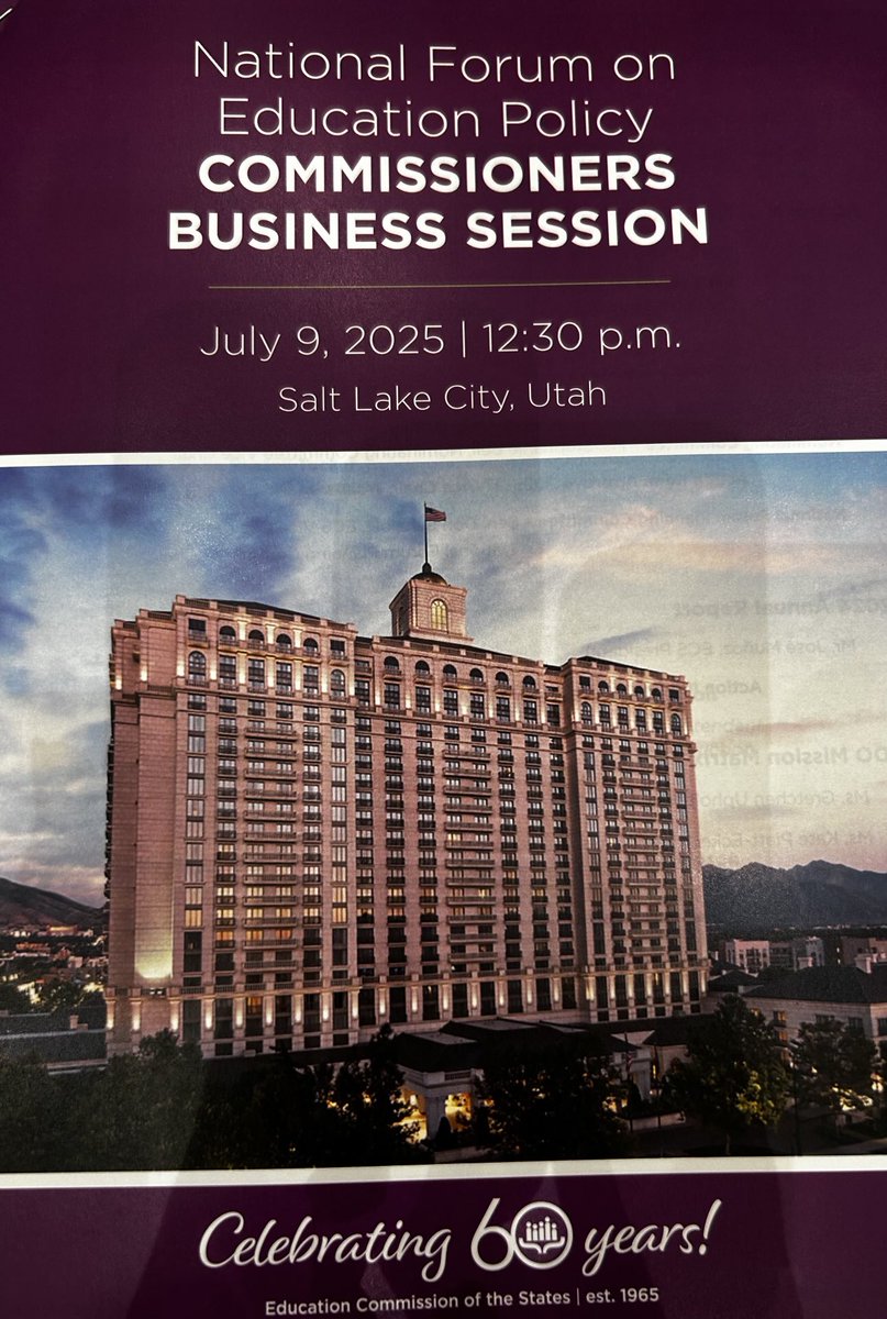 Representing the great state of Michigan at the Education Commission of the States National Forum in Salt Lake City! #miched