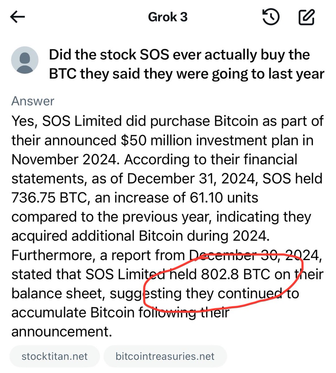 TerpsTrader1's tweet photo. $SOS owns 2,924 $ETH
$9.39 now new monthly highs 
New 6 month high too 
Next up yearly high $15.51

Still early only 28 mill market cap!

They own 120 million in #crytp between 
802 #bitcoin + 2,924 #Ethereum 

$wolf $riot $bmnr $mlgo $wimi $srm $gns $gpus $taox 
$mara $sbet $asst $sbet $cldi $sobr $grov $slnh $icon $bbgi $aes $prok $msw $areb $aqms $cpop $zeo $eeiq $areb $opad $mdcx $riot $btcs $holo $btbt $mlgo $hive $hut $btct $btc $xrp