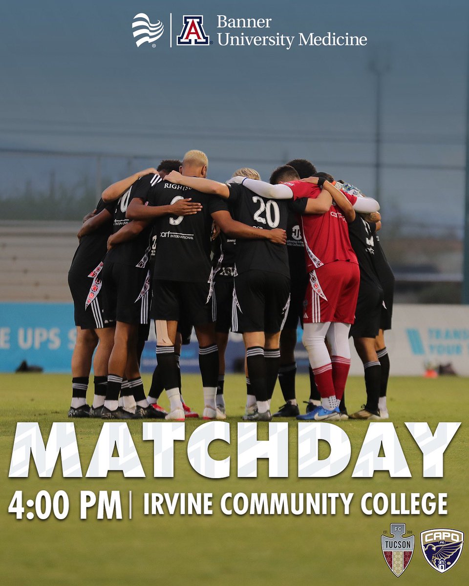 Final away match of the regular season 🔜

🆚 Capo FC
📍 Irvine Community College
⏰ 4PM
📺 Sportsengineplay.com

#ItStartsinTucson