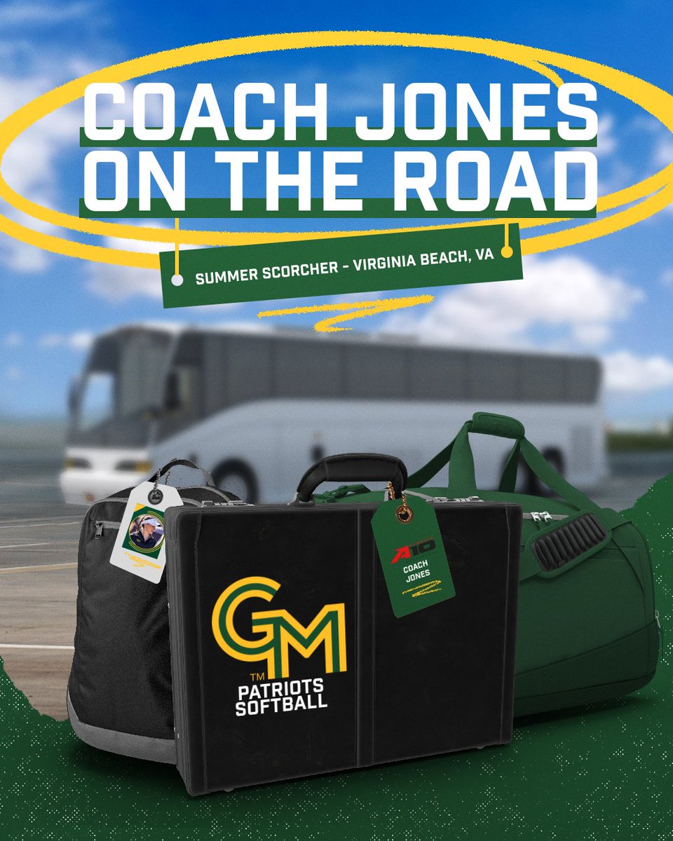 George Mason Softball (@masonsoftball) on Twitter photo Coach <a href="/laneyj40/">Coach Laney Jones</a> is on the road this weekend in Virginia Beach for the Summer Scorcher! Drop those schedules or email her your game times!
Go Patriots! Coach <a href="/laneyj40/">Coach Laney Jones</a> is on the road this weekend in Virginia Beach for the Summer Scorcher! Drop those schedules or email her your game times!
Go Patriots!