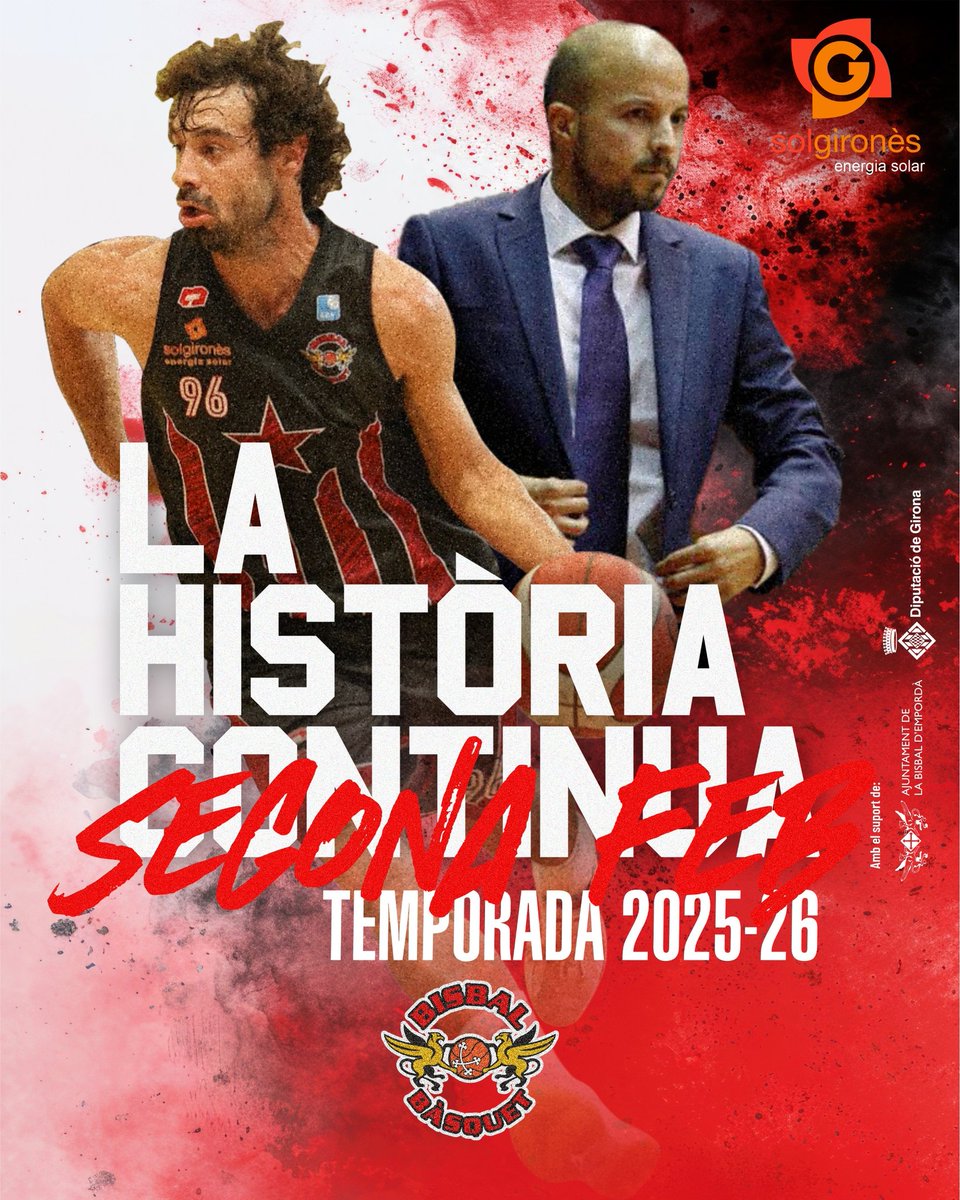 bisbalbasquet's tweet photo. Avui, @CompeticionFEB ha confirmat que, un cop revisada tota la documentació, el Sol Gironès @bisbalbasquet serà equip de #2aFEB la temporada 2025-26
#LaHistòriaContinua https://t.co/O2OfXiKTTX