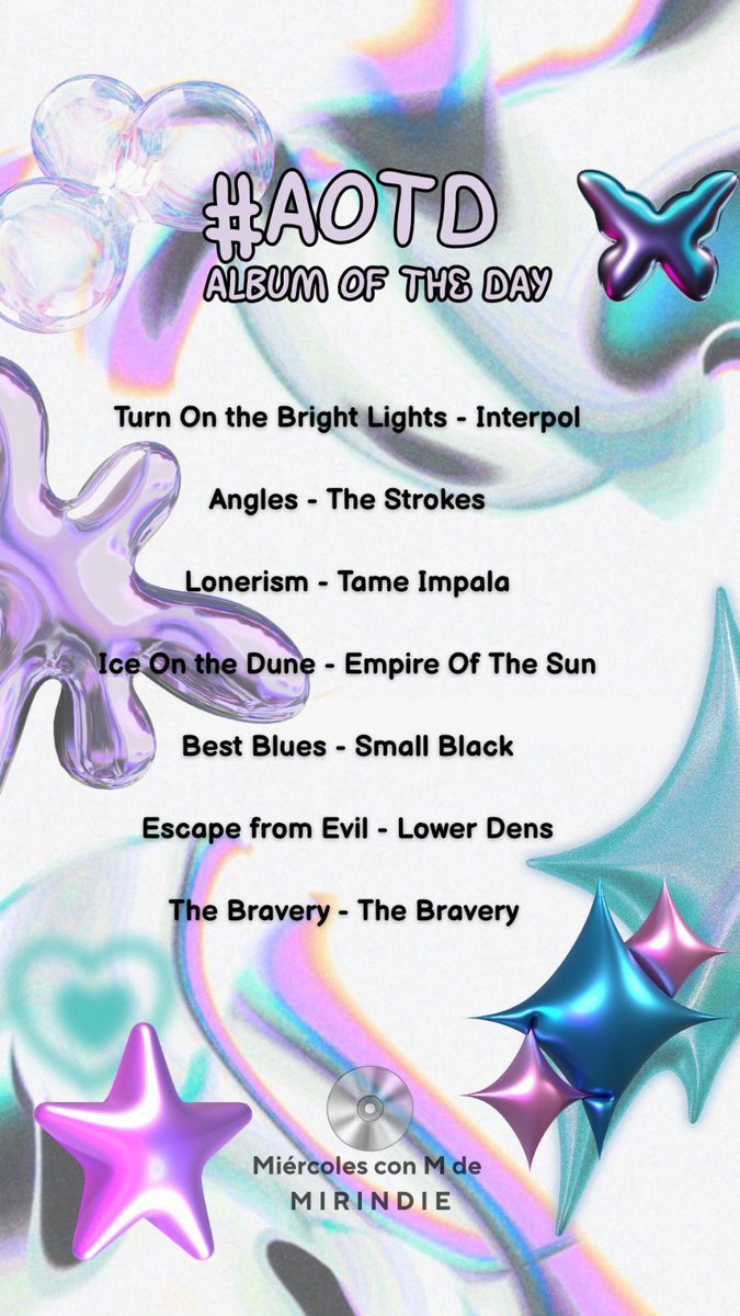 Por fin un miércoles con M de Mirindie de paz y de mucho indie💜🩵💗🖤