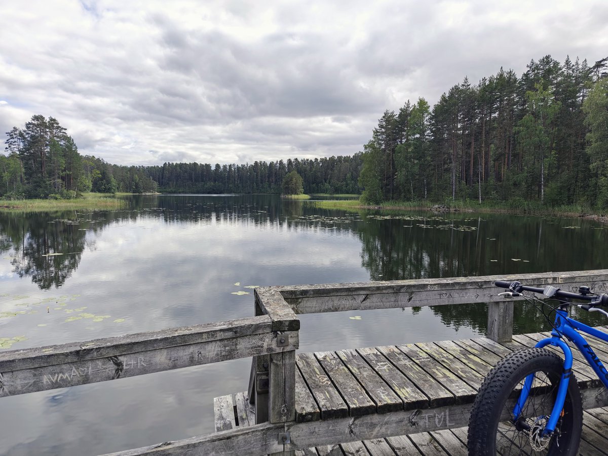 Punkaharjun kauniissa maisemissa pyöräilemässä.