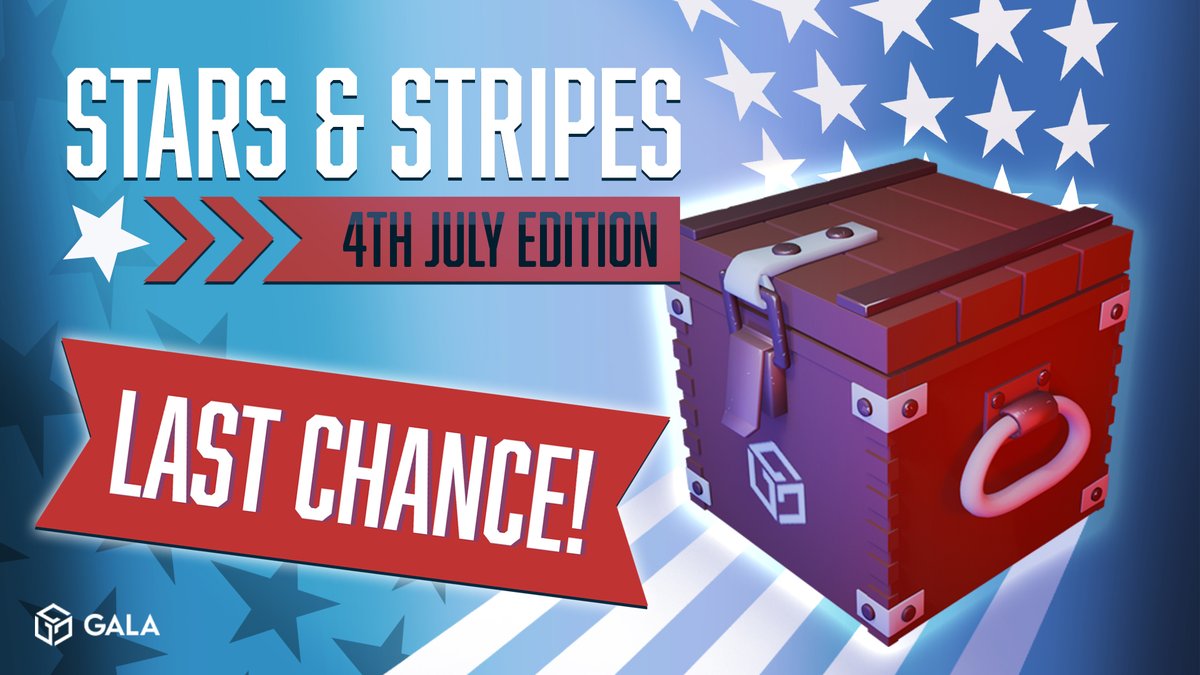GoGalaGames's tweet image. Don't miss out! The Stars & Stripes - 4th July Edition sale ends 7/16!
games.gala.com/games/buy-item…
Grab exclusive items for Town Star (Liberty Bell!), Vexi (Legendary Hotdogs!), and Mirandus (Pets!).