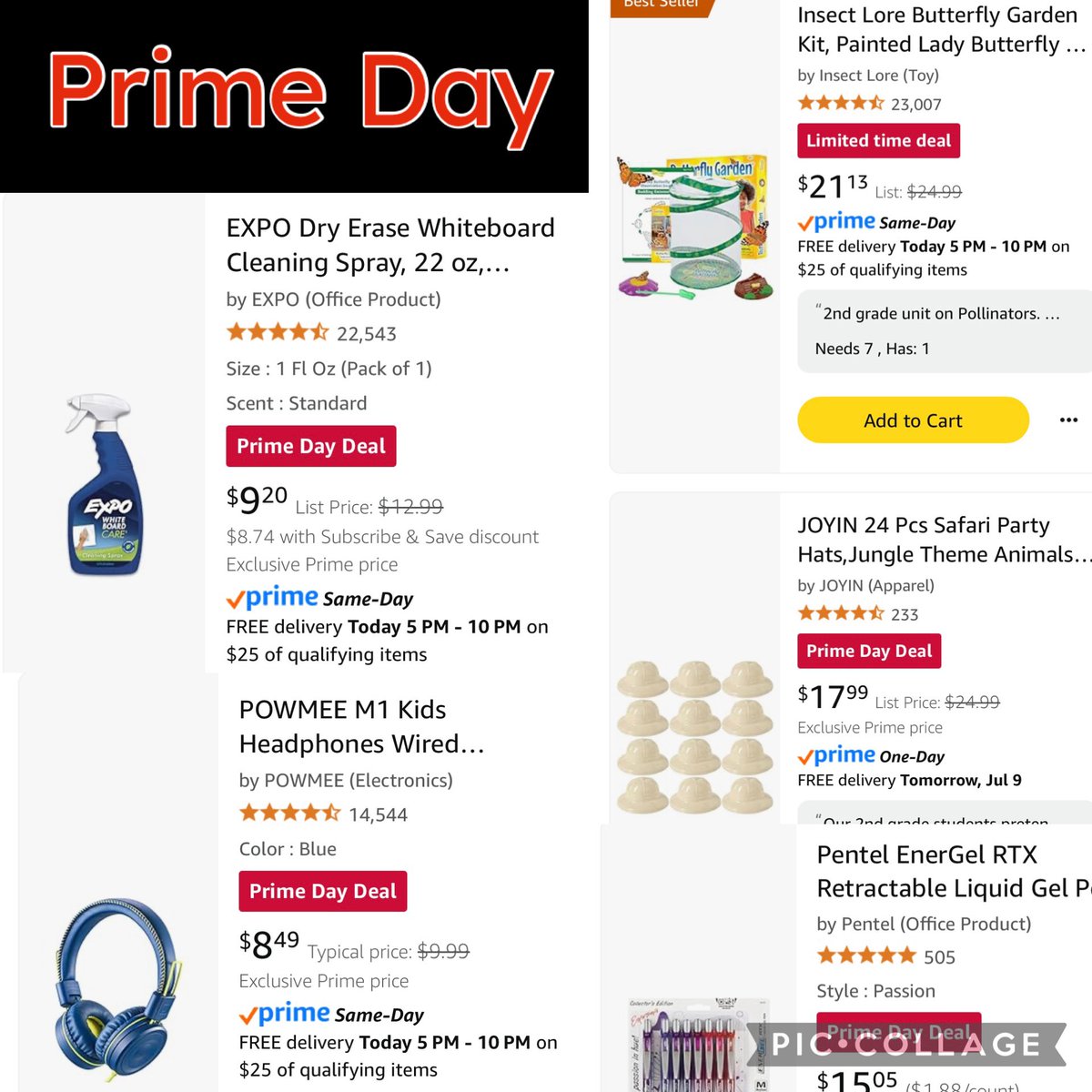 Day 2 of #PrimeDay is here. I made a few minor adjustments to my list to try to find deals. Hoping my list finds its way to a kind donor. #clearthelist #Teachersof𝕏 

🍎 NYC 2nd grade classroom
🍎 Title 1 School

Some items will support 200 students.

amazon.com/hz/wishlist/ls…