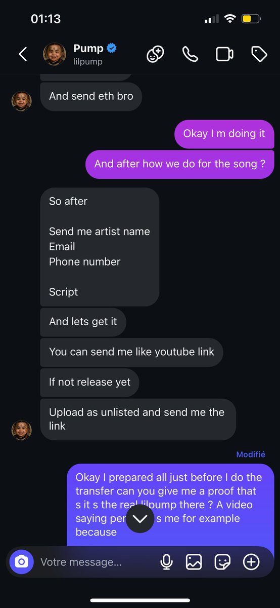 perche_artiste's tweet photo. I just wanna said that @lilpump post story pretending to support and then he scam people. #lilpump #scam #lie 

What a support for young artist  🤮 https://t.co/eNSVenvCLO