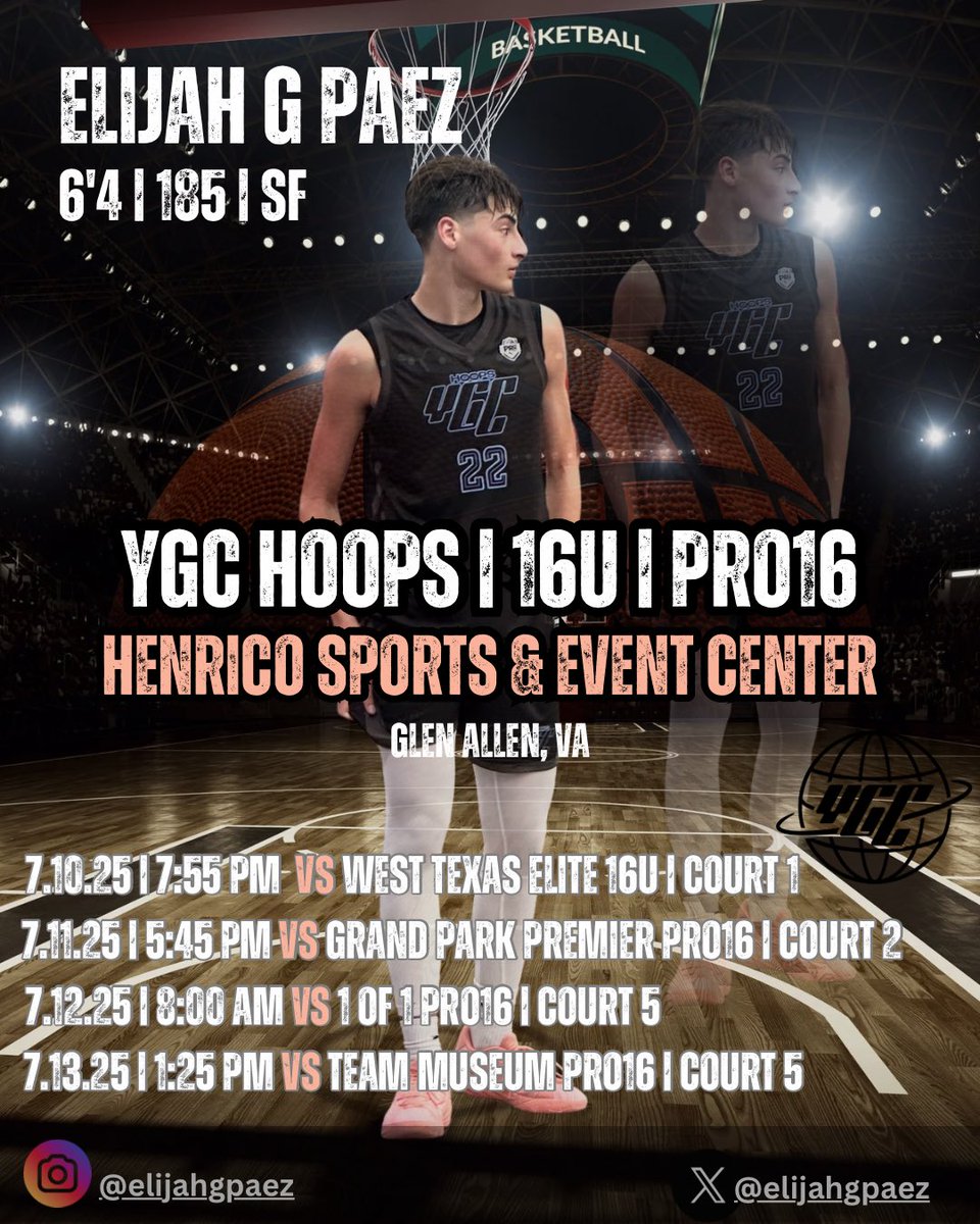ElijahGPaez's tweet image. Action starts tomm in Richmond, Virginia 💯

Puma Pro-16 Live Period 🌐

@PRO16League @PUMAHoops @YGC_Hoops @CoachKevinDTX @Coach_J_Walk @T_Lust11