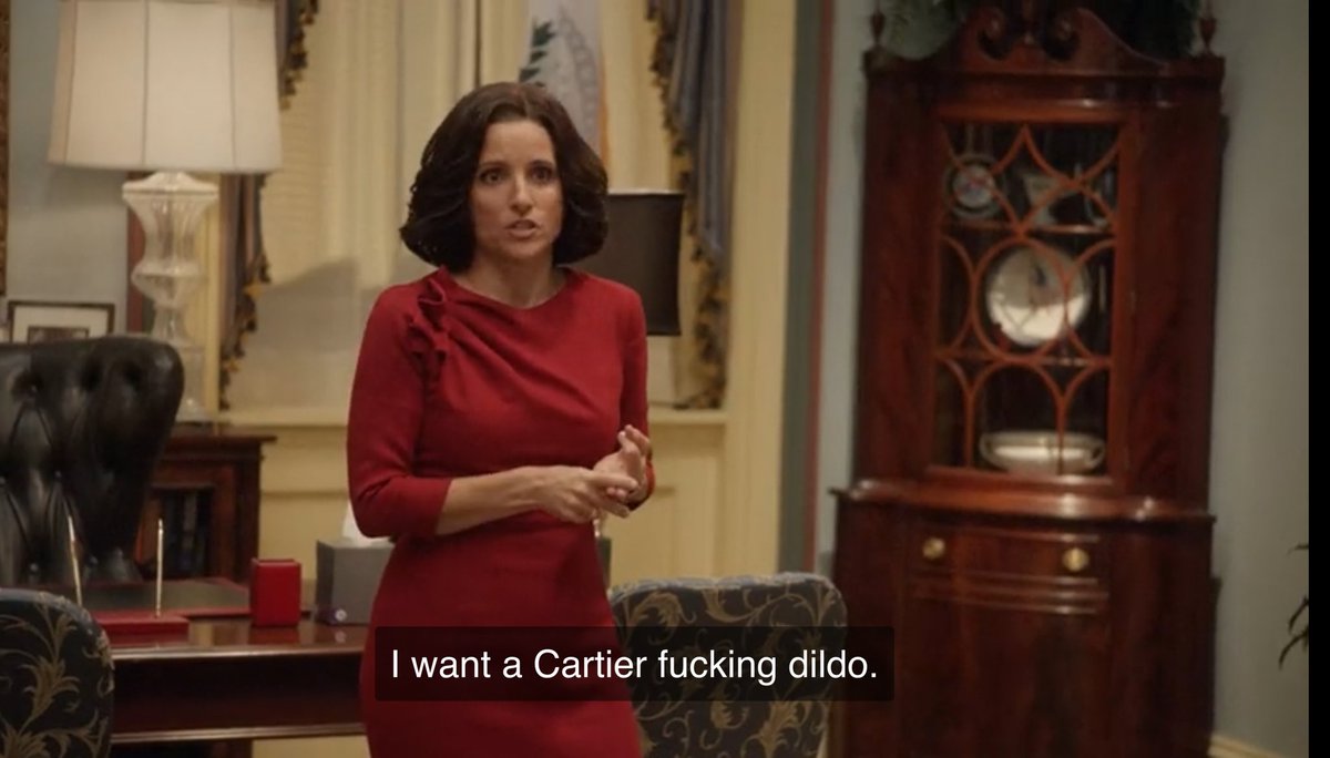 vice president selina meyer found screaming and crying that she didn’t get it instead