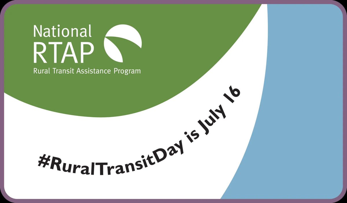 NationalTWC's tweet image. 📣Don’t miss @nat_rtap’s first-ever #RuralTransitDay Facebook Live chat, happening Wednesday, July 16, from 2 to 3 pm ET!
🚐 Join the conversation as transit agencies share how they’re celebrating rural riders and workers, and discuss the unique challenges, solutions, and best…