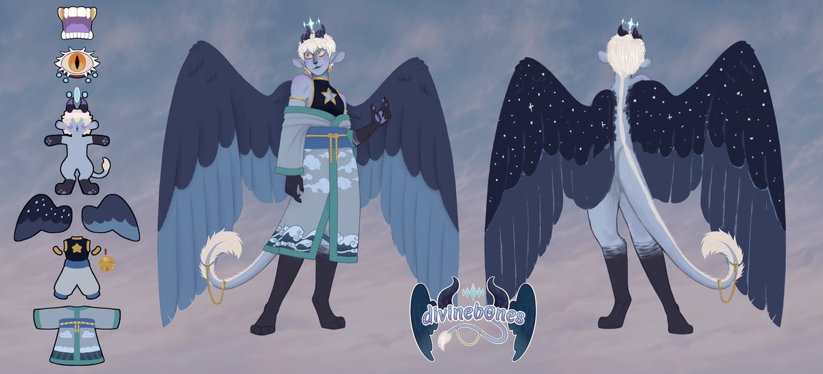 divineb0nes's tweet photo. @YashaMikael Hi! I’m a stars and sea themed dragon living in the void with little spirits(chat)!! https://t.co/3QyzsWAGpM
