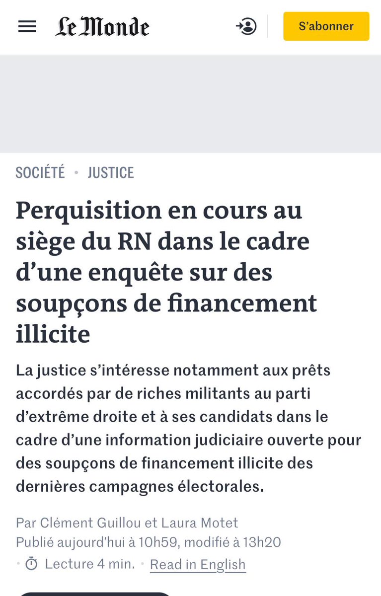 MajoriteGE's tweet image. Quand la justice enquête sur les autres partis politiques, le @RNational_off applaudit.
Mais quand la justice enquête sur lui, il crie au harcèlement et au délitement de l’État de droit…

Après les cris d’orfraie de @J_Bardella, consécutifs à la perquisition menée par la brigade…