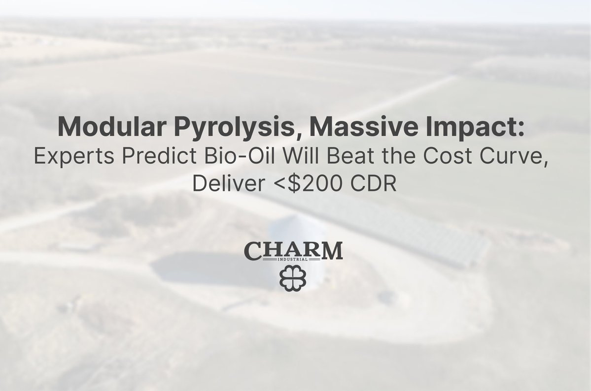 Jack Andreasen Cavanaugh (@andreasenjack) on Twitter photo Massive news out of the <a href="/CharmIndustrial/">Charm Industrial</a> team
Clear line of sight to <$200 CDR has big implications for models, pathways for decarbonizing industry, and deployment potential
Great work team Massive news out of the <a href="/CharmIndustrial/">Charm Industrial</a> team
Clear line of sight to <$200 CDR has big implications for models, pathways for decarbonizing industry, and deployment potential
Great work team