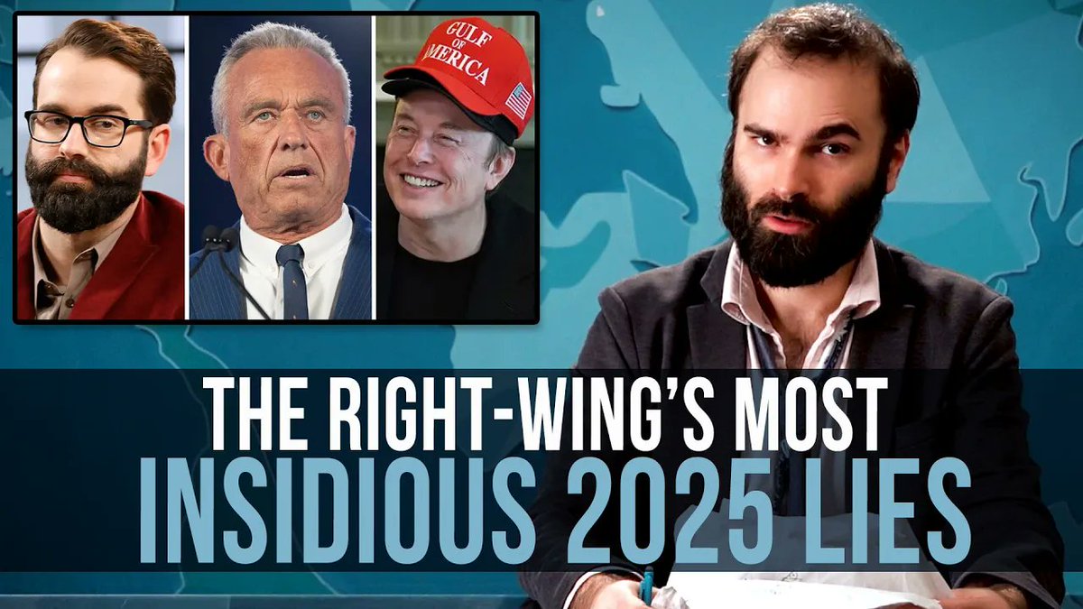 SomeMoreNews's tweet image. Hi. Today we’re looking at right-wing lies. Not the “Eating The Dogs”-type lies, but the under-the-radar, insidious lies told by chuds like Matt Walsh, Robert F. Kennedy Jr., and Elon Musk.

youtu.be/UFAKGbQ9LsU