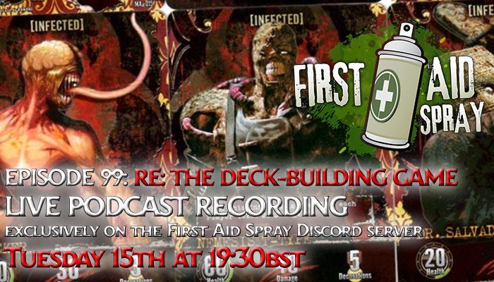 FASprayPod's tweet image. 🚨 PODCAST ANNOUNCEMENT
We're shuffling the deck for a strange episode indeed as we take a look at the core experience of Bandai's 2010 card-based spin-off Resident Evil: The Deck Building Game!
Recording LIVE:
📅Tuesday 15th
🕖19:30BST/14:30EST
🗺First Aid Spray Discord server
