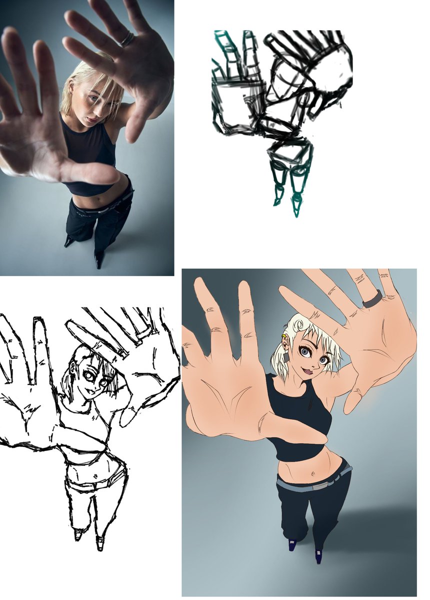 Yo guys so I tried a little pose study  I guess it came out good...I think 😅