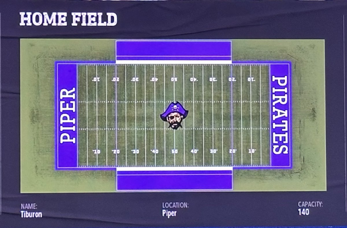 T_Conrad18_'s tweet image. The high school Alma Mater is now playable. With all new uniforms. And new field. Just search “Piper” in game. #CFB26