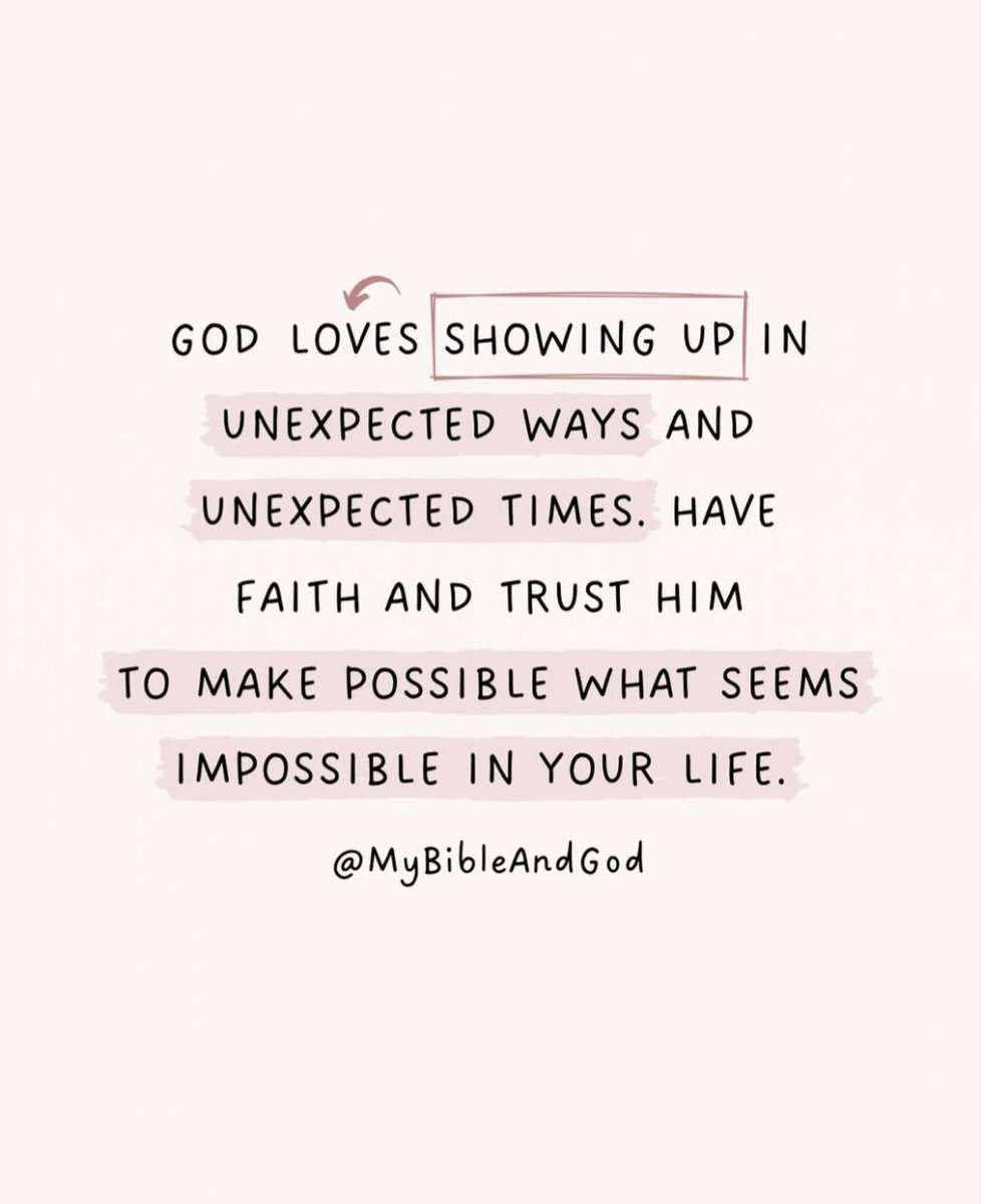 God loves showing up in...