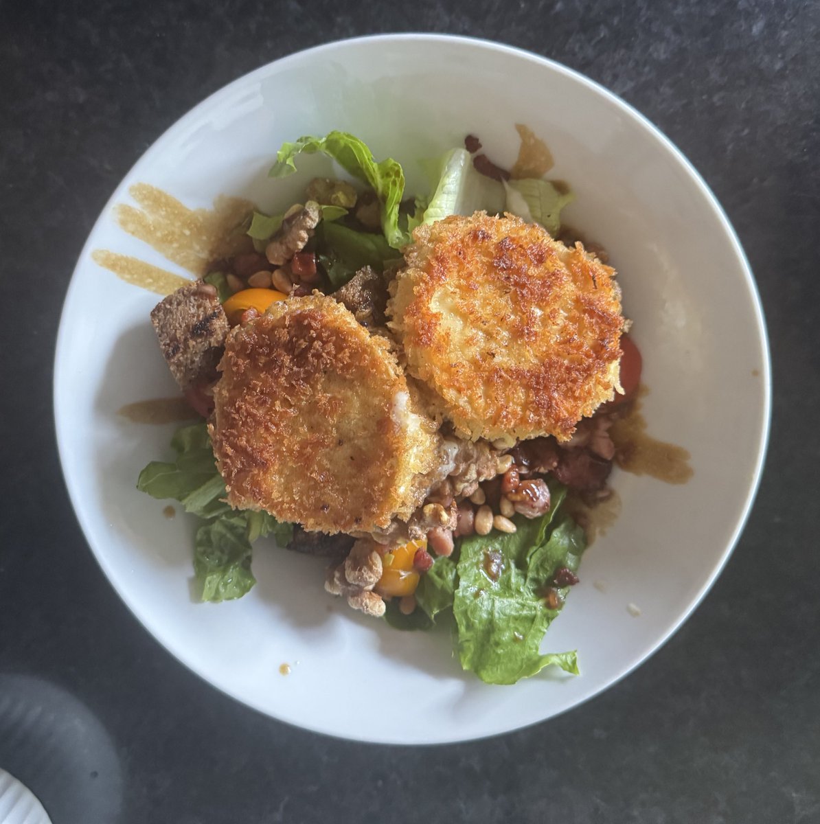Ce soir, on mange Salade du chévre chaud