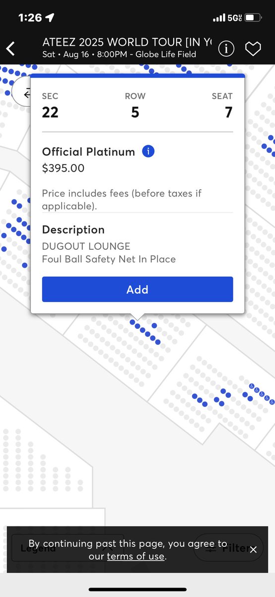 Does anyone know if the foul ball safety net will be taken down at these seats for ateez in Arlington?