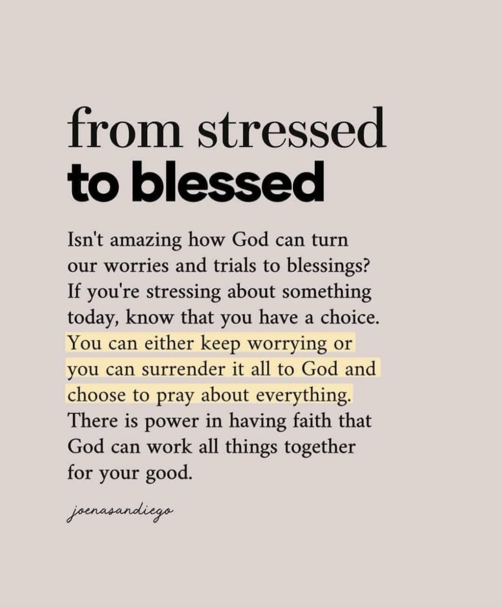 From stressed to blessed