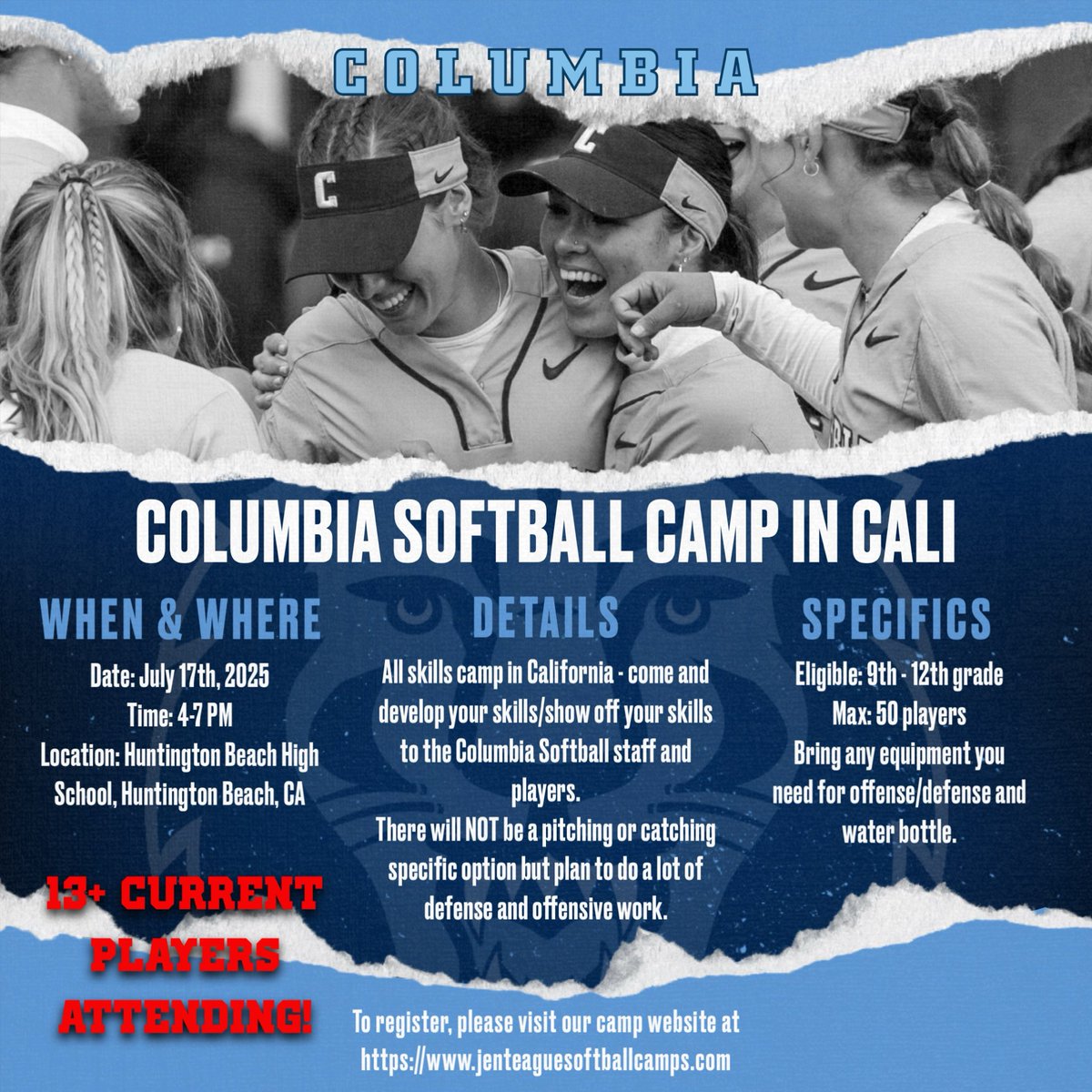CULionsSoftball's tweet photo. Reminder about our California camp! We have a few more spots available, sign up today. You’ll have the chance to work with plenty of our current players!
Also, swipe to see our August camp that’s also live now. Register today!! #roarlionroar #nextlionin https://t.co/8ZRxOWDaid