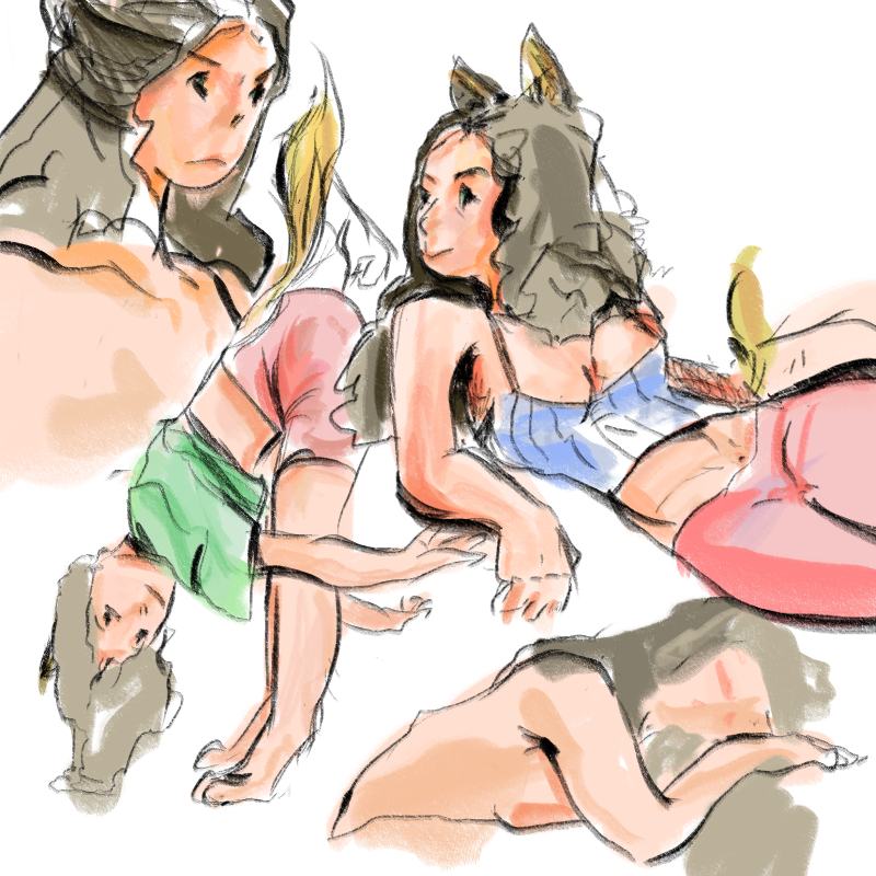 Sketches of little pussy cat’s morning #sketches