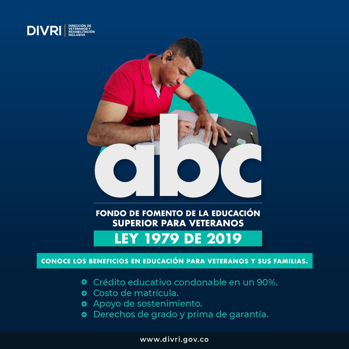 Cremil_Co's tweet photo. Conozca los beneficios en educación para veteranos y sus familias.
Ingrese a la página web https://t.co/ncCQXvopeh
#CremilMásCercaDeUsted #divri https://t.co/bTKOKHX5lS