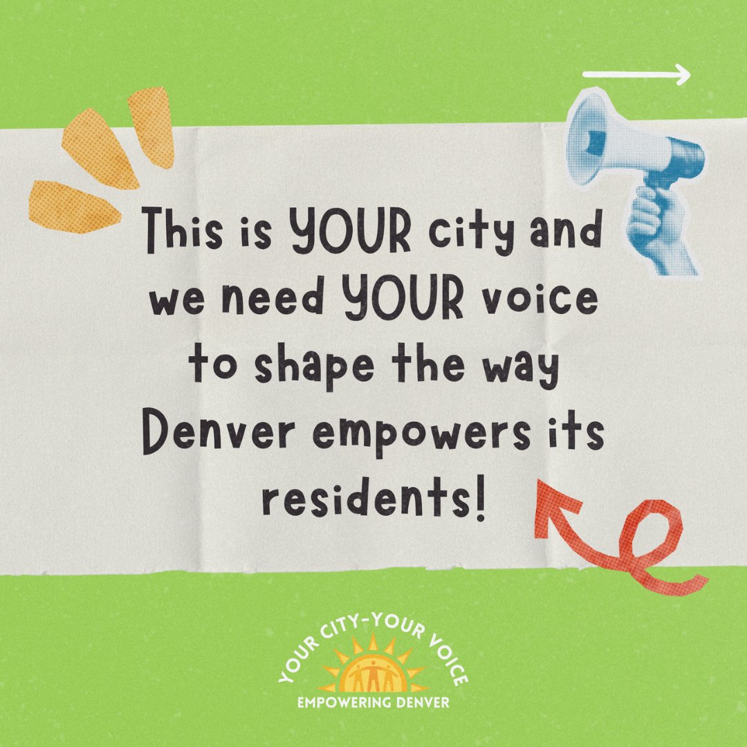 Your voice matters! Have you ever heard of Registered Neighborhood Organizations (RNOs)? Whether you have or not, and you live in Denver, we want to hear from you! Take this short survey: linktr.ee/yourcityyourvo…