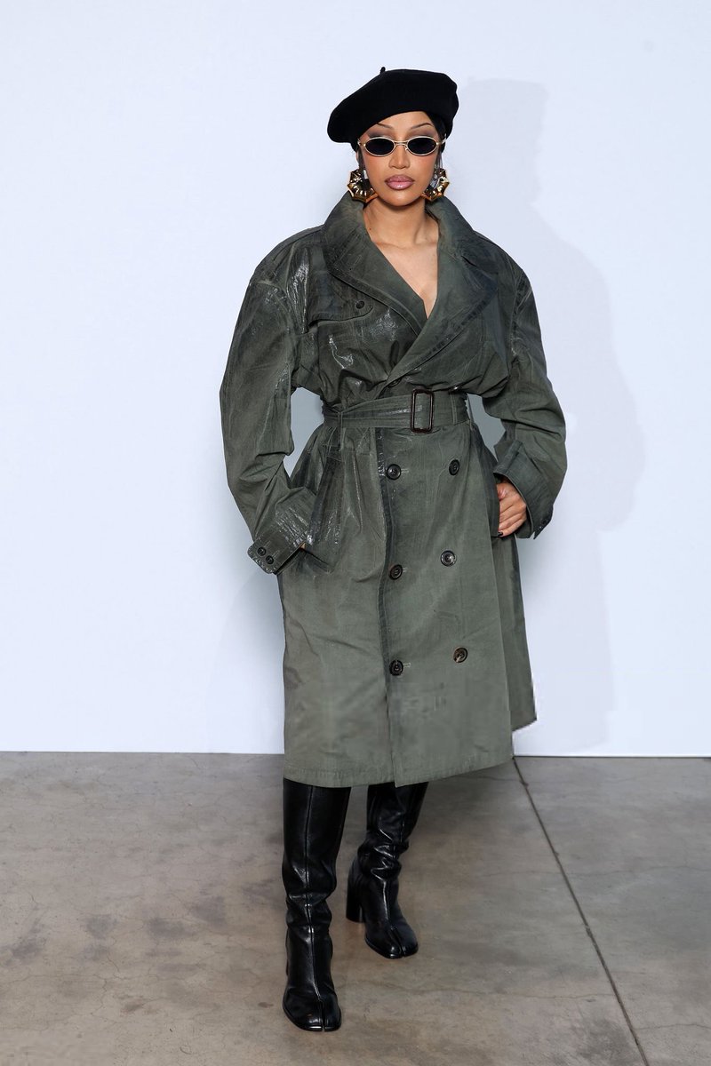 Cardi at the Maison Margiela show in Paris.