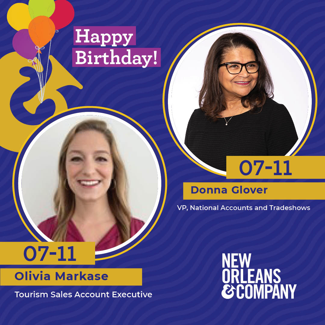neworleansandco's tweet image. Happy birthday month to all of our incredible staff members celebrating in July! We appreciate everything you do and hope this month brings you nothing but joy. Drop a "🎂" to wish them a happy birthday month! (2/3)