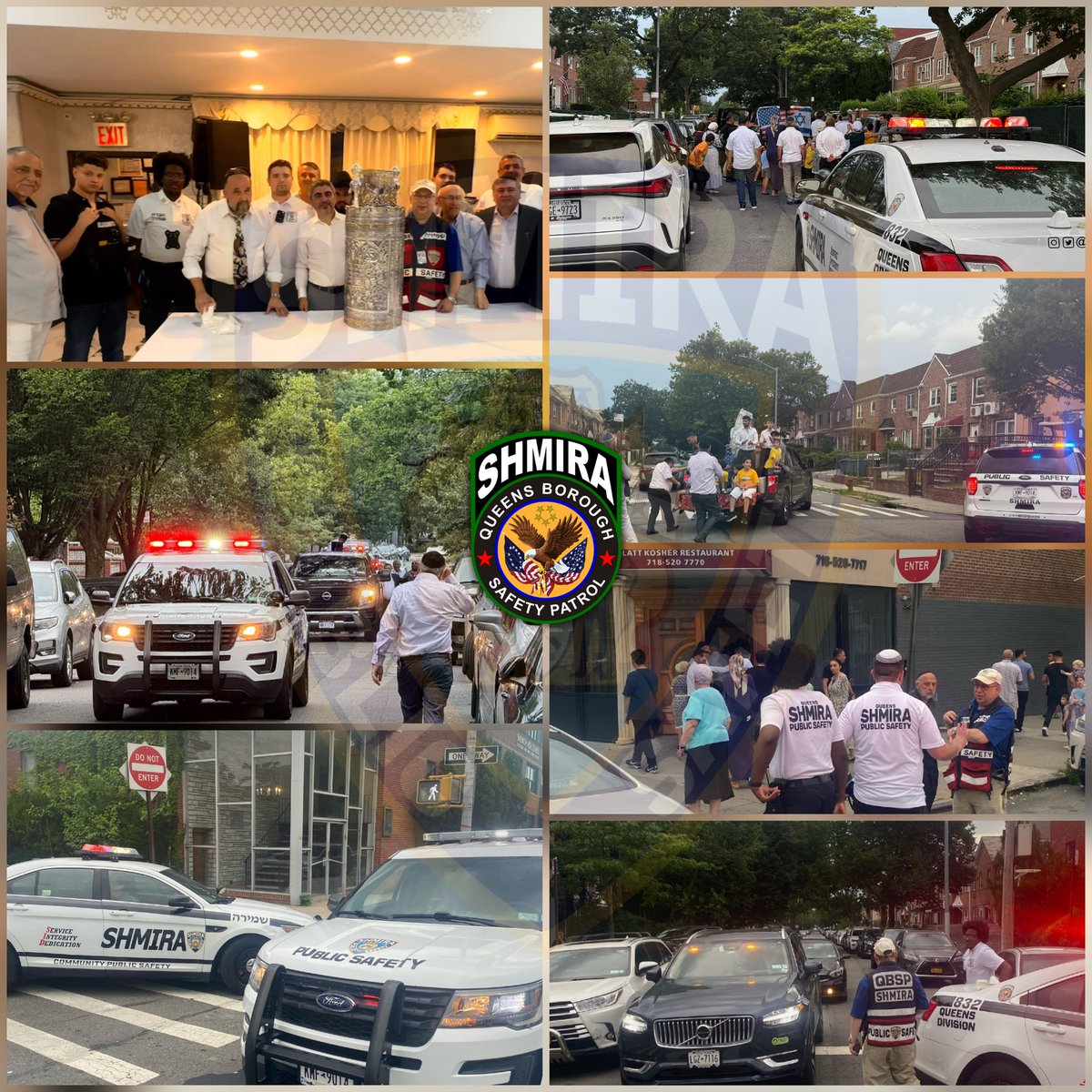 Our members along with @NYPD107pct provided public safety at a Hachnasas Sefer Torah from 77th Ave to Simcha Palace for the Ohel Sara youth minyan in Kew Gardens Hills yesterday.