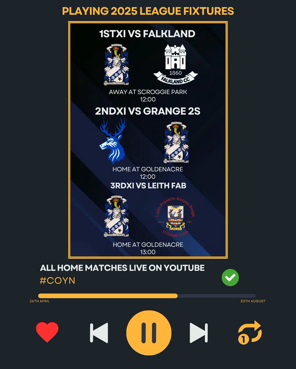 🔵⚪️UPCOMING SATURDAY FIXTURES⚪️🔵

#COYN