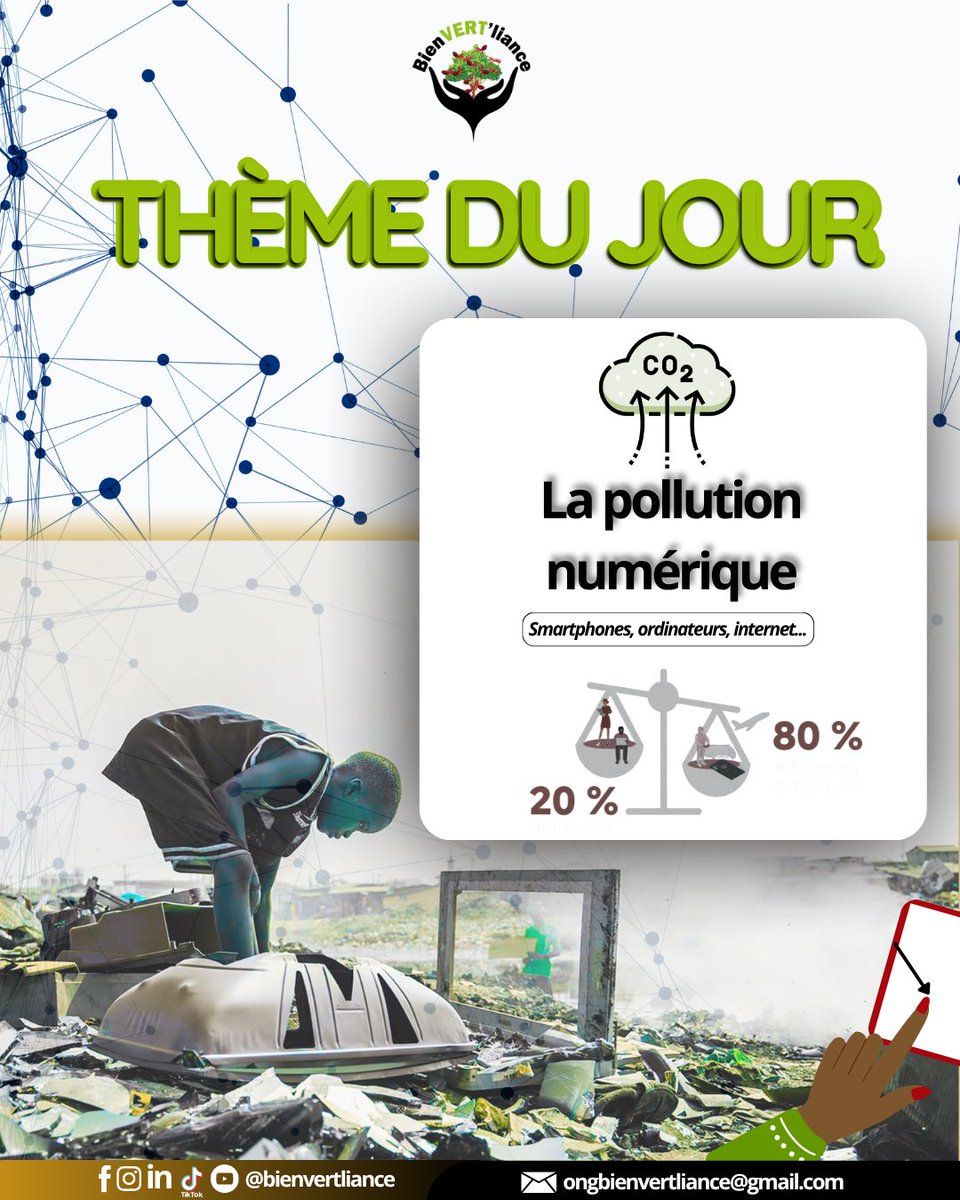 bienvertliance's tweet photo. ⌨️ 𝐋𝐀 𝐏𝐎𝐋𝐋𝐔𝐓𝐈𝐎𝐍 𝐍𝐔𝐌𝐄́𝐑𝐈𝐐𝐔𝐄 - Comprendre pour mieux agir 🔍

Chaque geste compte.
#OngBienVERTliance #PollutionNumerique #Tousresponsablesenligne #Sobrietenumerique https://t.co/tXQKkbX06k