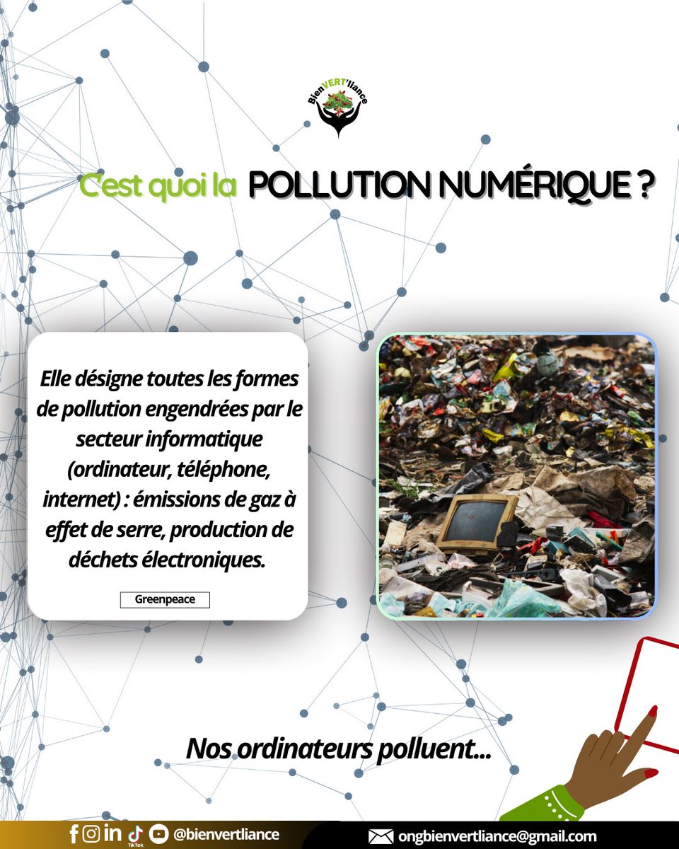 bienvertliance's tweet photo. ⌨️ 𝐋𝐀 𝐏𝐎𝐋𝐋𝐔𝐓𝐈𝐎𝐍 𝐍𝐔𝐌𝐄́𝐑𝐈𝐐𝐔𝐄 - Comprendre pour mieux agir 🔍

Chaque geste compte.
#OngBienVERTliance #PollutionNumerique #Tousresponsablesenligne #Sobrietenumerique https://t.co/tXQKkbX06k