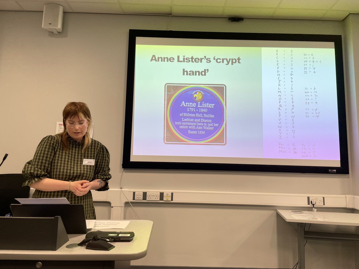 CumbriaEnglish's tweet image. Excellent paper by MA graduate and current doctoral student @whitbyabi on what Anne Lister’s (partly coded) diaries tell us about the way in which she navigated her sexual identity within public and private spaces 📚