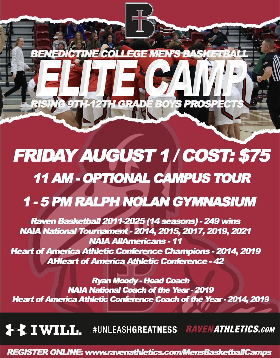 Less than a month away and spots are filling fast for our High School Elite Camp! Great opportunity to meet the staff, visit campus, and play against great competition. Secure your spot!! 

bit.ly/42Ai2iY