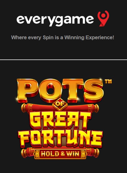 NoDepositForum's tweet image. EVERYGAME POKER DEPOSIT BONUS - 100 SPINS ON NEW SLOT GAME 'POTS OF GREAT FORTUNE'
tinyurl.com/4fftm66e
#everygame #everygamepoker #depositbonus #newslotgame